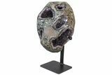 Unique Amethyst Geode with Calcite on Metal Stand - Uruguay #172042-3
